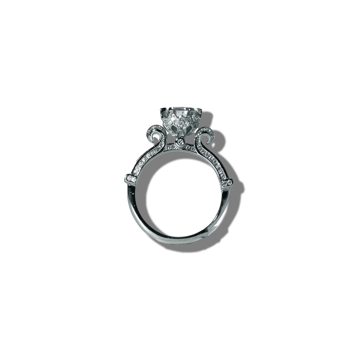 Queenly Heart Solitaire Ring